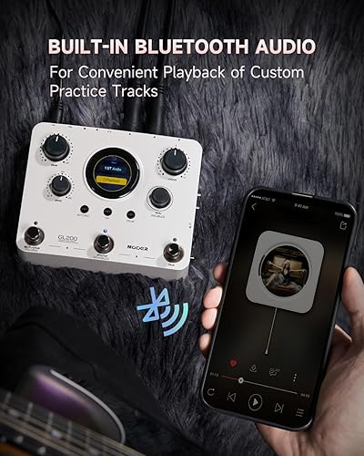 MOOER GL200 LOOPER PEDAL DRUM MACHINE, 800 MIN LOOP, MIDI, BLUETOOTH, MIC HEADPHONE SUPPORT