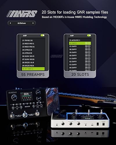 MOOER GE150 PLUS LI BLACK MULTI EFFECTS GUITAR PEDAL, AMP MODELLER, LOOPER, DRUM, 9HR BATTERY