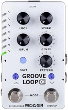 MOOER GROOVE LOOPER X2 STEREO GUITAR PEDAL, 140-MIN LOOP RECORDER, 121 DRUM GROOVES, EDITOR SOFTWARE