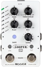 MOOER LOOPER X2 STEREO GUITAR LOOP PEDAL 300 MIN, 11 BANKS, 77 SLOTS, FADE OUT, ELECTRIC BASS ACOUST