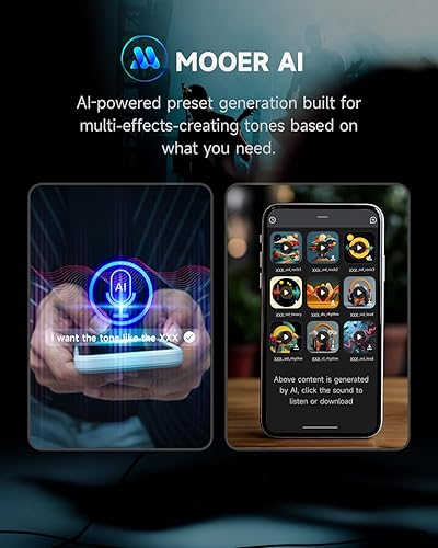 MOOER PRIME M2 MULTI-EFFECTS PROCESSOR HEADPHONE AMP, AI BASS GUITAR PEDAL, 194 EFFECTS, SILVER