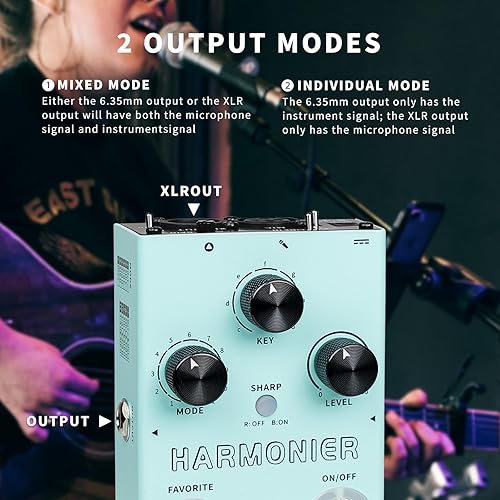 MOOER HARMONIER MVP2 VOCAL EFFECTS PROCESSOR PEDAL FOR GUITAR, LIVE SINGING, STREAMING, RECORDING