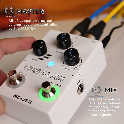 MOOER MVP3 VOCAL EFFECTS LOOPER PEDAL FOR GUITAR MICROPHONE LIVE SINGING, STREAMING, RECORDING