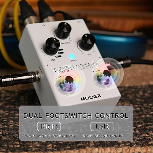 MOOER MVP3 VOCAL EFFECTS LOOPER PEDAL FOR GUITAR MICROPHONE LIVE SINGING, STREAMING, RECORDING