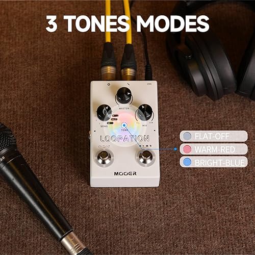 MOOER MVP3 VOCAL EFFECTS LOOPER PEDAL FOR GUITAR MICROPHONE LIVE SINGING, STREAMING, RECORDING