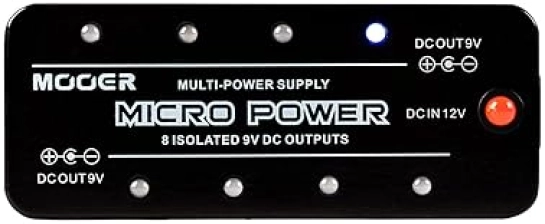 MOOER MICRO POWER SUPPLY FOR GUITAR EFFECTS PEDALS COMPACT MINI PEDALBOARD POWER ADAPTER