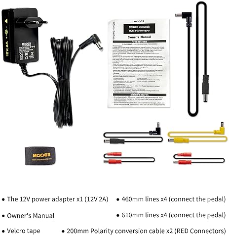 MOOER MICRO POWER SUPPLY FOR GUITAR EFFECTS PEDALS COMPACT MINI PEDALBOARD POWER ADAPTER