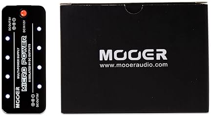 MOOER MICRO POWER SUPPLY FOR GUITAR EFFECTS PEDALS COMPACT MINI PEDALBOARD POWER ADAPTER