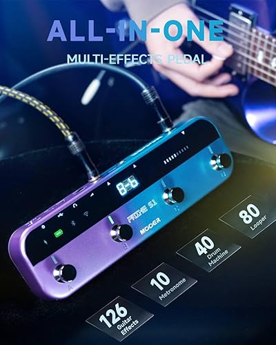 MOOER S1 MULTI-EFFECTS GUITAR PROCESSOR, WIRELESS FOOTSWITCH, 126 FX, TUNER, USB, LOOPER