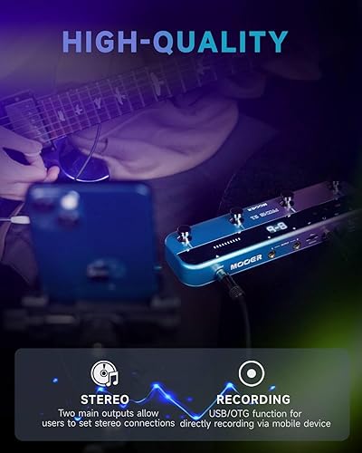 MOOER S1 MULTI-EFFECTS GUITAR PROCESSOR, WIRELESS FOOTSWITCH, 126 FX, TUNER, USB, LOOPER