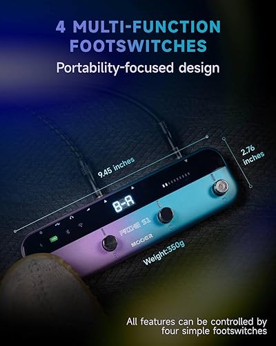 MOOER S1 MULTI-EFFECTS GUITAR PROCESSOR, WIRELESS FOOTSWITCH, 126 FX, TUNER, USB, LOOPER