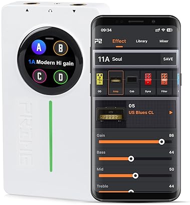MOOER P2 MULTI-EFFECTS GUITAR PEDAL WITH TOUCHSCREEN, 134 FX, 80S LOOPER, DRUM MACHINE, MIDI
