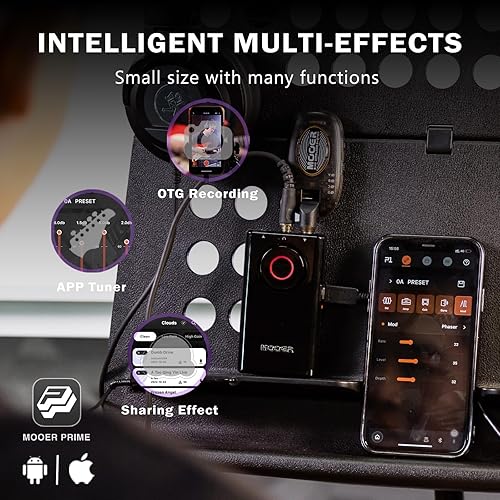 MOOER PRIME P1 MULTI-EFFECTS HEADPHONE AMP FOR BASS GUITAR 126 EFFECTS, TUNER METRONOME
