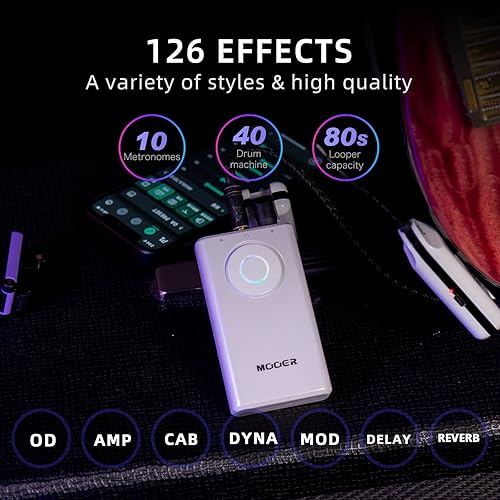 MOOER PRIME P1 MULTI-EFFECTS PROCESSOR HEADPHONE AMP FOR BASS GUITAR, 126 EFFECTS, TUNER, METRONOME