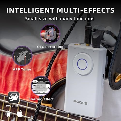 MOOER PRIME P1 MULTI-EFFECTS PROCESSOR HEADPHONE AMP FOR BASS GUITAR, 126 EFFECTS, TUNER, METRONOME