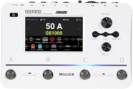 MOOER GS1000 GUITAR MULTI-EFFECTS PROCESSOR PEDAL, AMP MODELING, XLR, TOUCHSCREEN, 350 FX