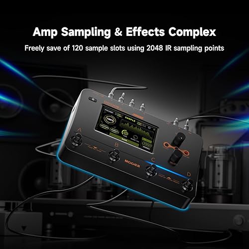 MOOER GS1000 GUITAR MULTI-EFFECTS PROCESSOR PEDAL, AMP MODELING, XLR, TOUCHSCREEN, 350 FX