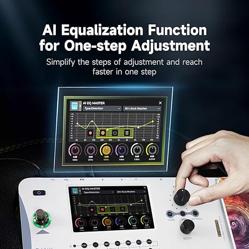 MOOER GE1000 WHITE GUITAR MULTI-EFFECTS PEDAL, AI EQ, 5 TOUCH, 300 FX, IR, MIDI, XLR, BASS