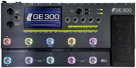 MOOER GE300 MULTI-EFFECTS GUITAR SYNTH PEDAL, AMP MODELING PROCESSOR FOR RECORDING LIVE STAGE