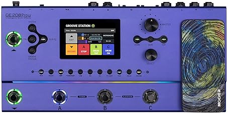 MOOER GE200 PRO LI GUITAR MULTI-EFFECTS PEDAL, AMP MODELING PROCESSOR, BATTERY POWERED, LIVE STUDIO