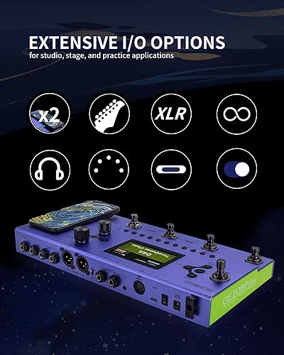MOOER GE200 PRO LI GUITAR MULTI-EFFECTS PEDAL, AMP MODELING PROCESSOR, BATTERY POWERED, LIVE STUDIO