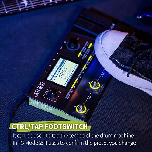 MOOER GE200 MULTI-EFFECTS PEDAL GUITAR AMP MODELING PROCESSOR FX BOARD FOR ELECTRIC GUITAR