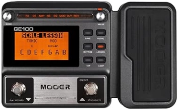 MOOER GE100 MULTI-EFFECTS GUITAR PEDAL, 80 PRESETS, 66 FX, LOOPER, DRUM, WAH, TUNER, LED, TAP TEMPO