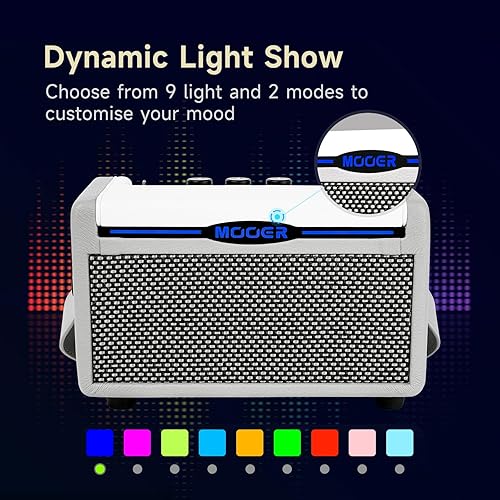 MOOER SD10I 10W PORTABLE GUITAR AMP COMBO, SMART EFFECTS APP, 49 FX, 52 AMPS, LOOP, DRUM, GREY