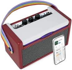 MOOER SD10I 10W PORTABLE GUITAR AMP COMBO, 49 EFFECTS, 52 AMP MODELS, APP CONTROL, RED