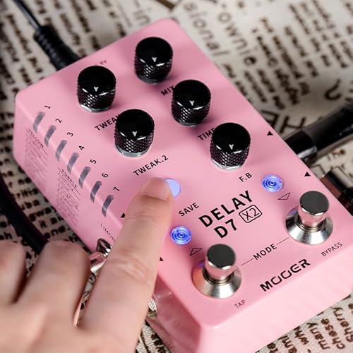 MOOER X2 GUITAR DELAY PEDAL 14 VINTAGE MODERN DELAY EFFECTS, ANALOG, TAPE, LOW-BIT, PINGPONG