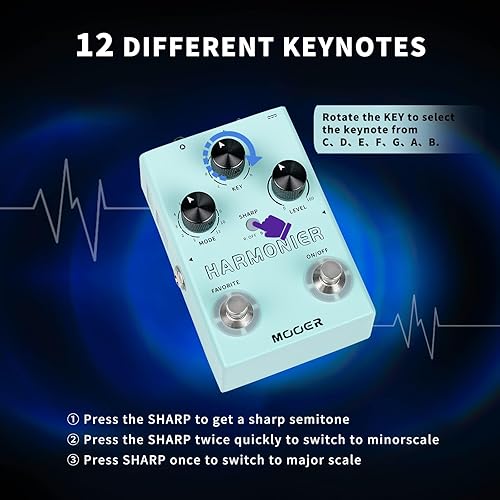 MOOER HARMONIER MVP2 VOCAL EFFECTS PROCESSOR PEDAL FOR GUITAR, SINGING, LIVE STREAMING RECORDING