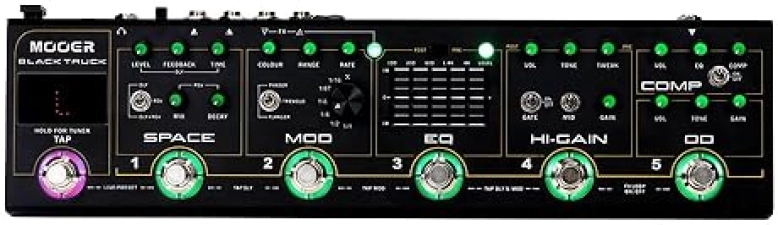 MOOER BLACK TRUCK MULTI-EFFECTS PEDAL FOR METAL GUITAR COMPRESSOR, OVERDRIVE, DISTORTION, EQ