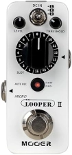 MOOER MICRO LOOPER II GUITAR PEDAL 480 MIN RECORDING, AUTO REC, 3 BANKS, 16 SLOTS EACH