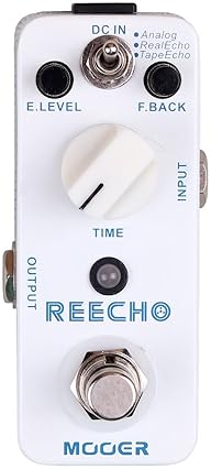 MOOER REECHO GUITAR DELAY EFFECTS PEDAL 3 MODES ANALOG, REAL ECHO, TAPE ECHO, VINTAGE SOUND