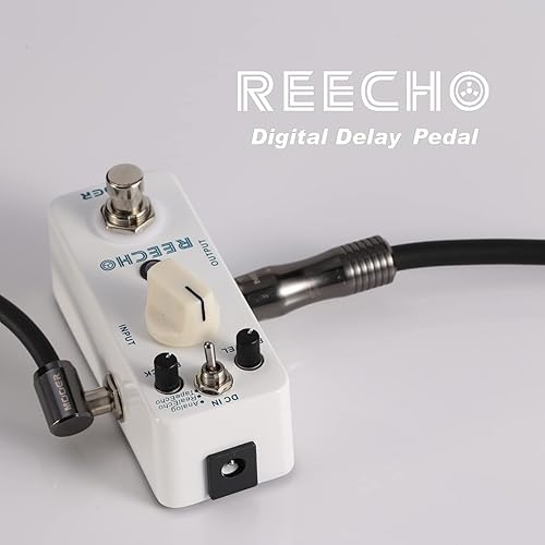 MOOER REECHO GUITAR DELAY EFFECTS PEDAL 3 MODES ANALOG, REAL ECHO, TAPE ECHO, VINTAGE SOUND