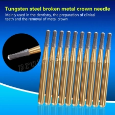 AZDENT DENTAL TUNGSTEN STEEL CARBIDE CROWN METAL CUTTING BURS FOR HIGH SPEED FG-1957