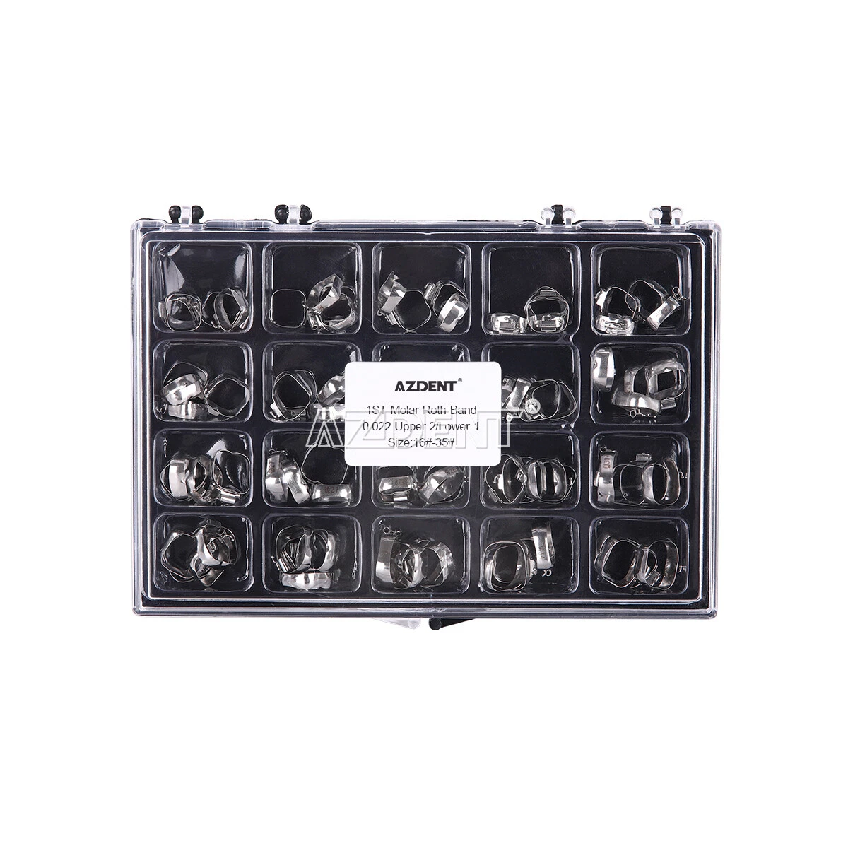 AZDENT DENTAL ORTHODONTIC BUCCAL TUBES 1ST MOLAR ROTH/MBT 022 16#-35# WITH BANDS