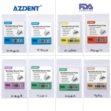 AZDENT DENTAL ORTHODONTIC BUCCAL TUBE 1ST 2ND MOLAR BONDABLE ROTH MBT 022 018
