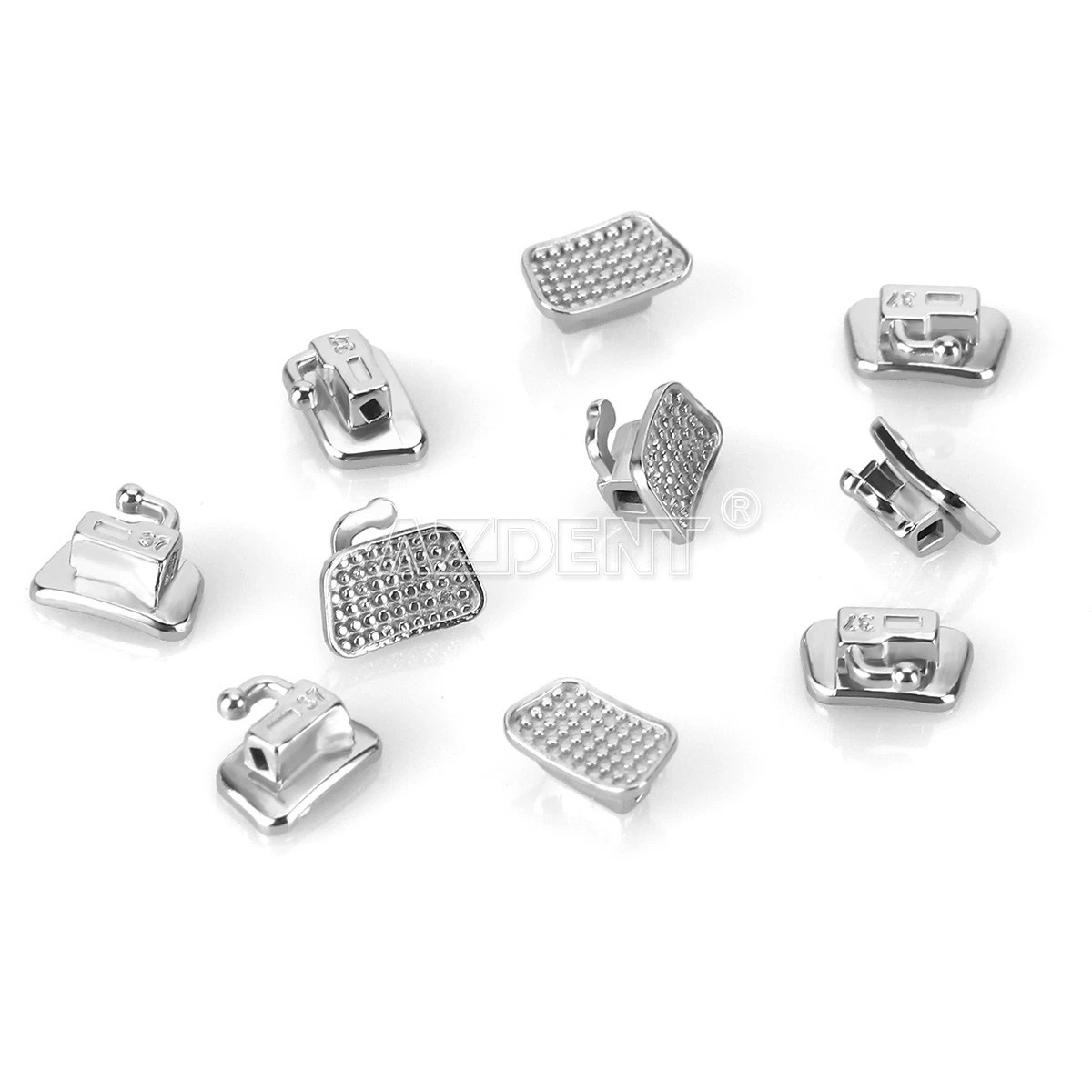 AZDENT 50SET DENTAL ORTHODONTIC 2ND MOLAR BUCCAL TUBES ROTH/MBT 0.022 BONDABLE