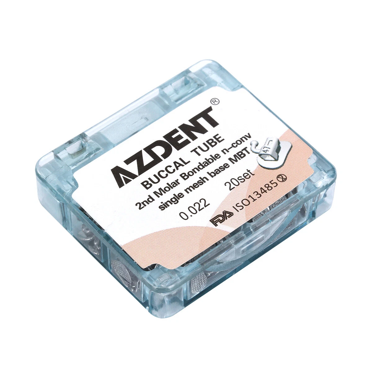 AZDENT DENTAL ORTHODONTIC SGL BUCCAL TUBES 1ST 2ND MOLAR TUBE ROTH MBT.022 .018