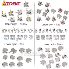 AZDENT DENTAL ORTHODONTIC BRACKET BRACES MINI/STANDARD MBT/ROTH 022/018 HOOK 345