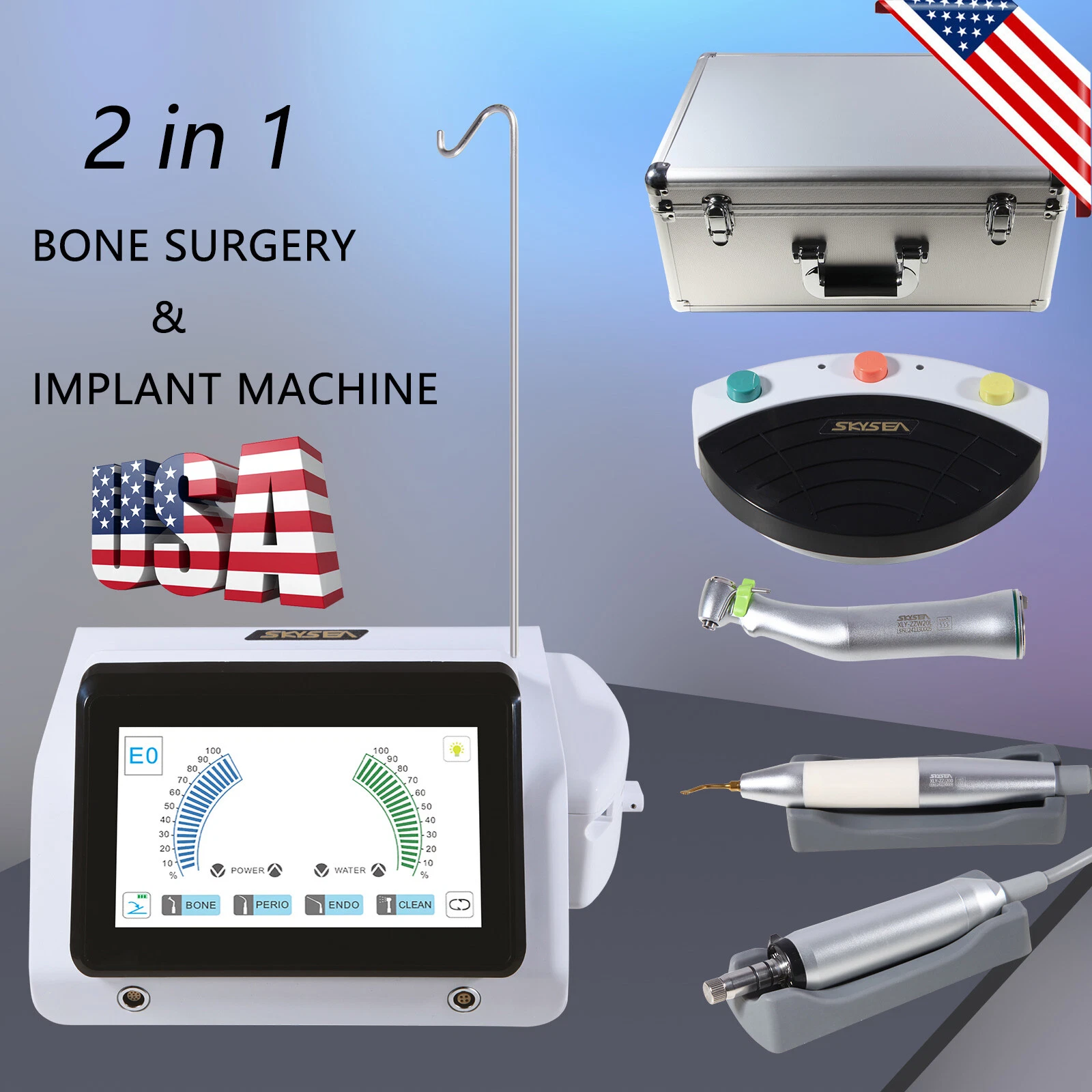 AZDENT DENTAL PIEZO MOTOR SURGERY & IMPLANT DEVICE 2 IN 1 BONE CUTTER TOUCH