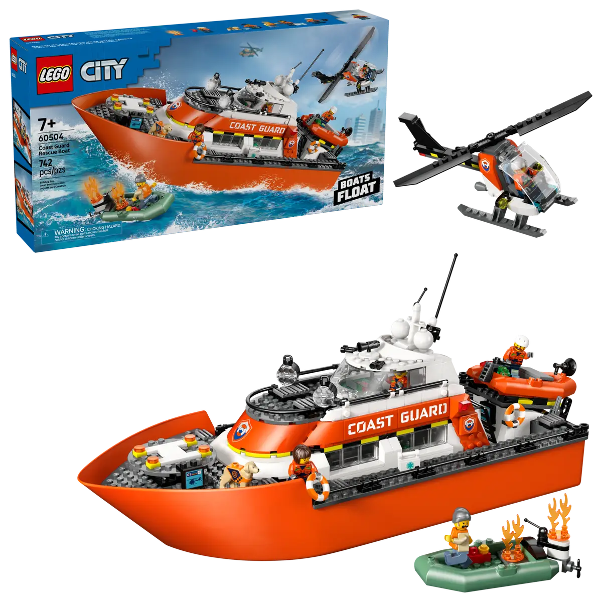 LEGO COAST GUARD RESCUE BOAT & HELICOPTER