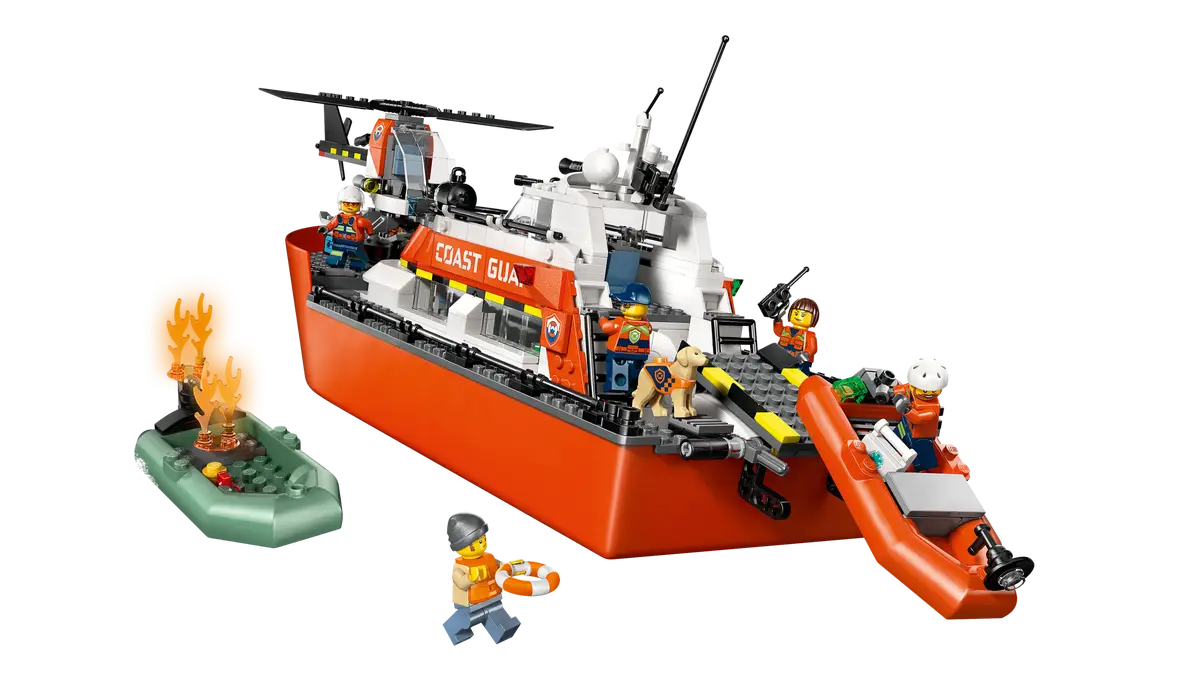 LEGO COAST GUARD RESCUE BOAT & HELICOPTER