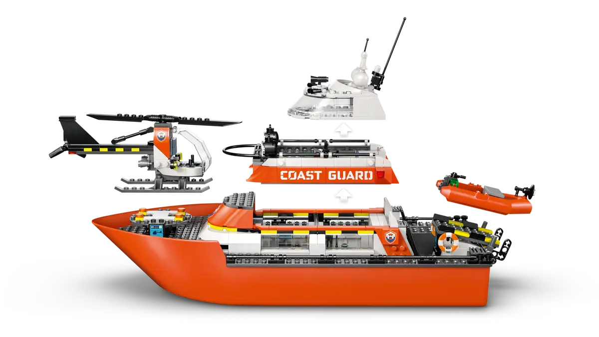 LEGO COAST GUARD RESCUE BOAT & HELICOPTER
