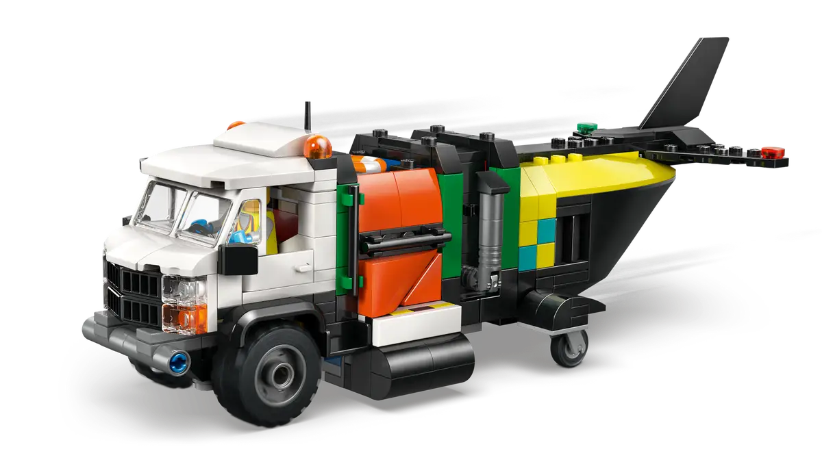 LEGO AIRPLANE, SERVICE TRUCK & HOVERCRAFT REMIX