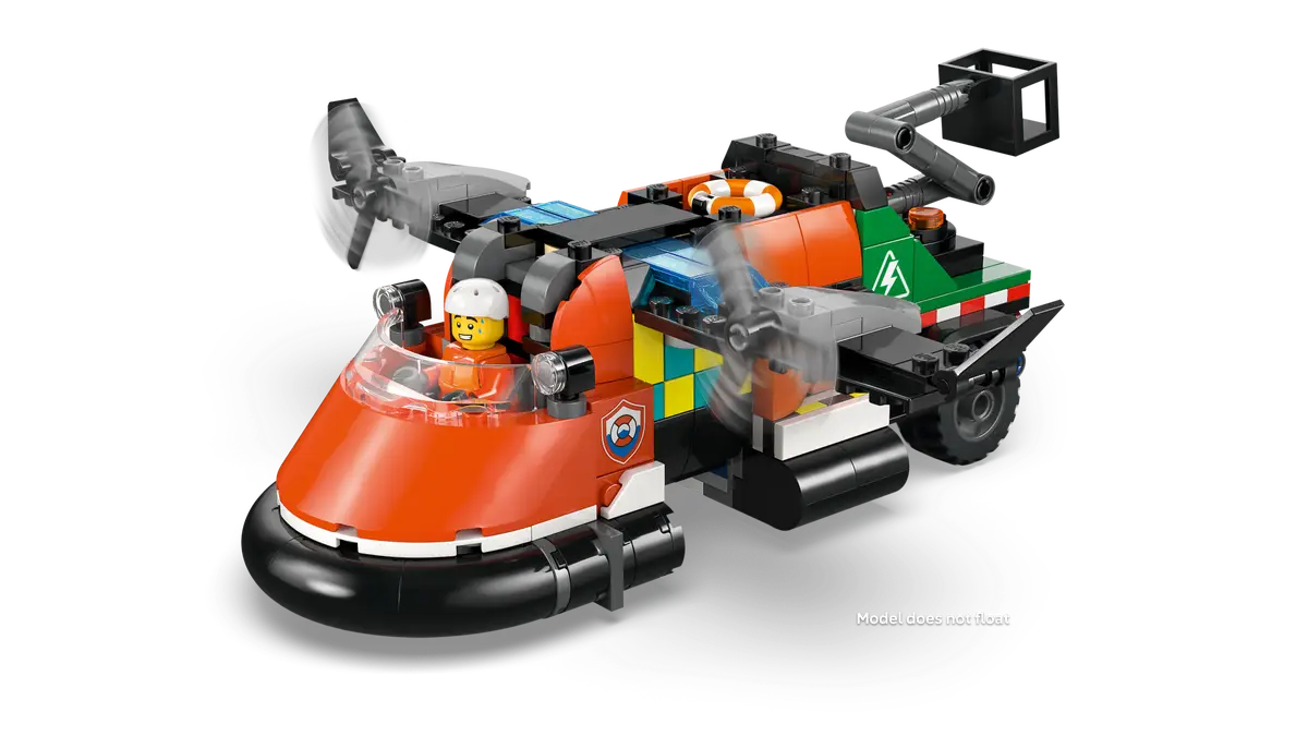 LEGO AIRPLANE, SERVICE TRUCK & HOVERCRAFT REMIX