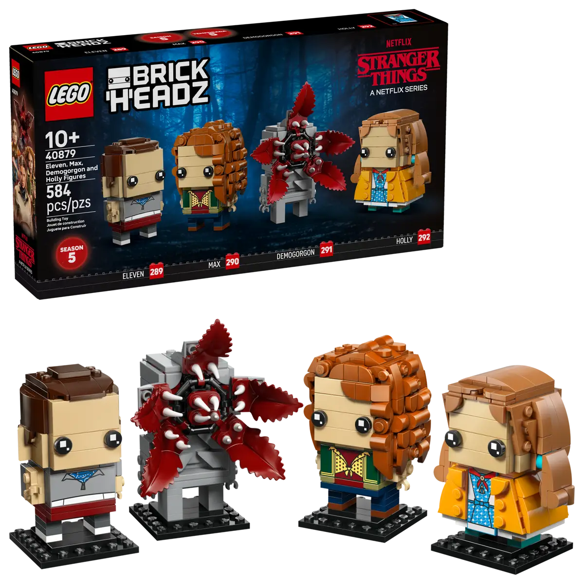 LEGO ELEVEN, MAX, DEMOGORGON AND HOLLY FIGURES