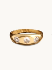 ERICA WEINER LLC EDWARDIAN BURNISHED DIAMOND THREE STONE RING