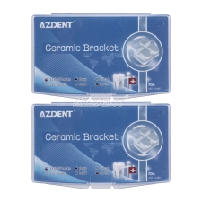 AZDENT DENTAL ORTHODONTIC CERAMIC BRACKETS BRACES MBT/ROTH 0.022 345 HOOKS